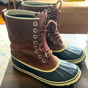 Sorel Premium Leather Waterproof Duck Boots